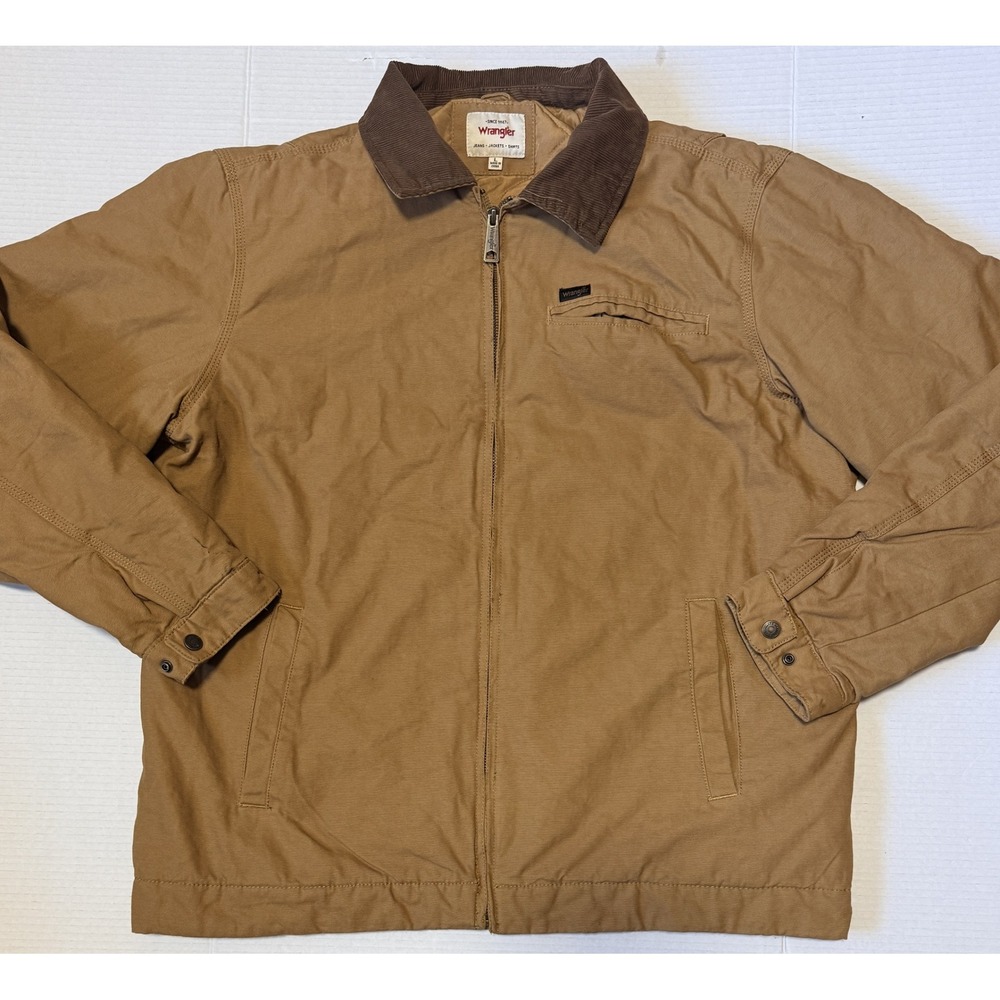 WRANGLER - Men's Work Jacket - Canvas Quilt Lined Insulated - Size Large